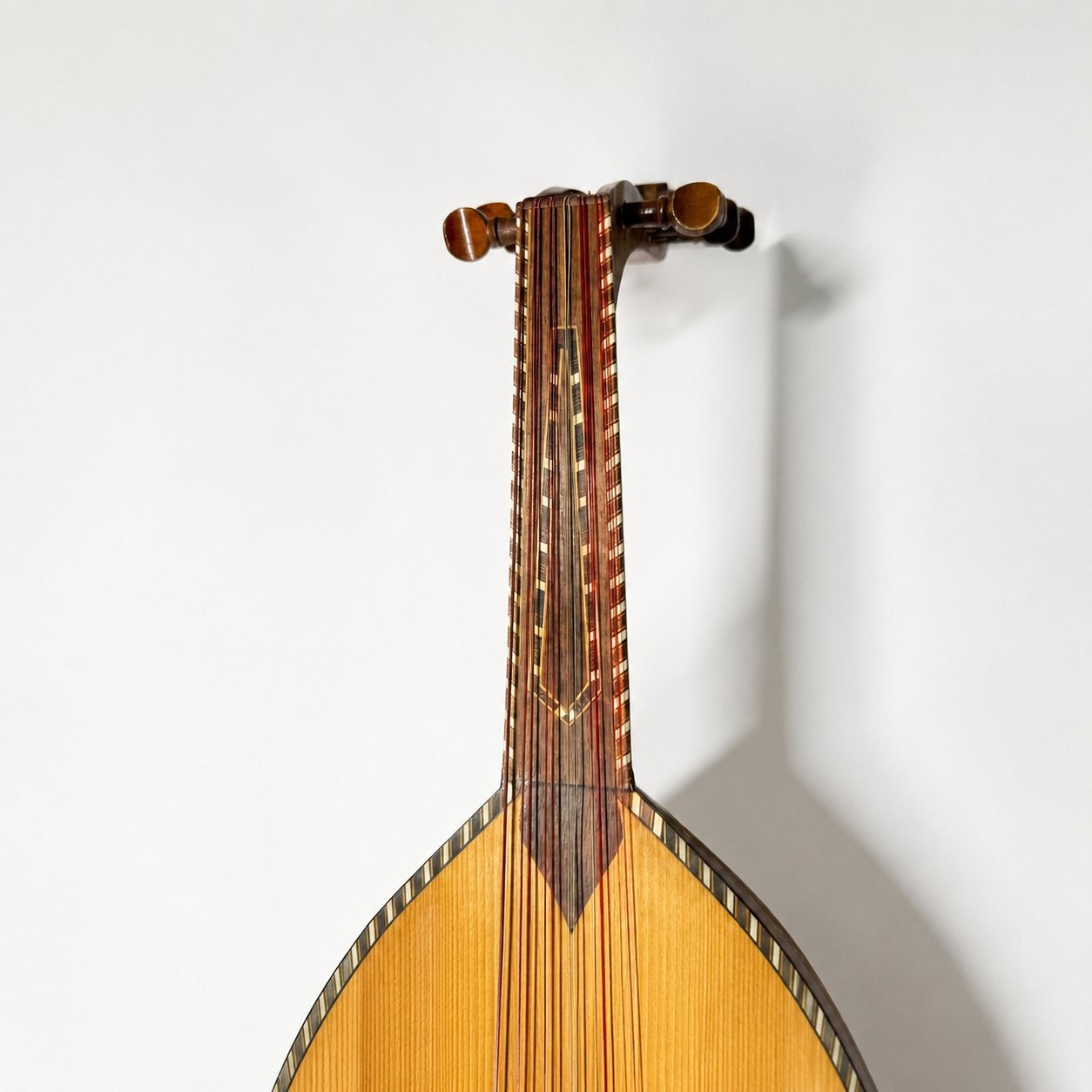 Front view of fingerboard of Anwar Kebbe 1997 Oud