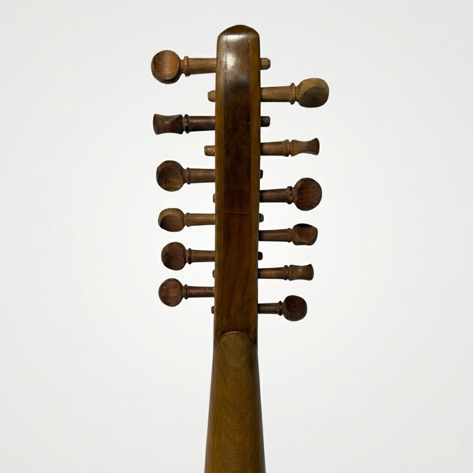 Back view of Mahmoud Safi 1957 Oud pegbox