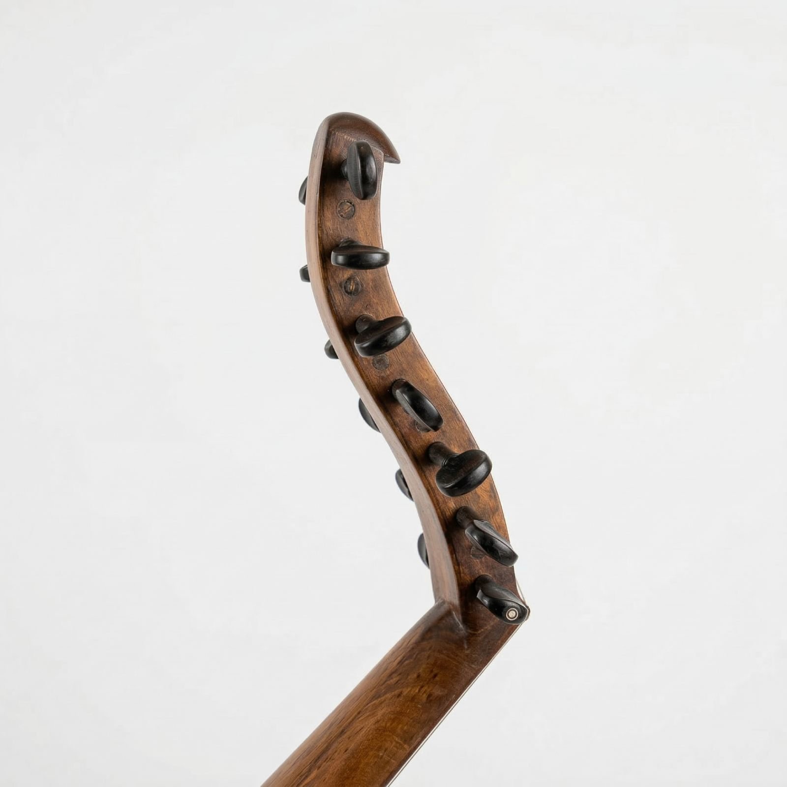 Pegbox left view of Yasser Abou Chakra Oud